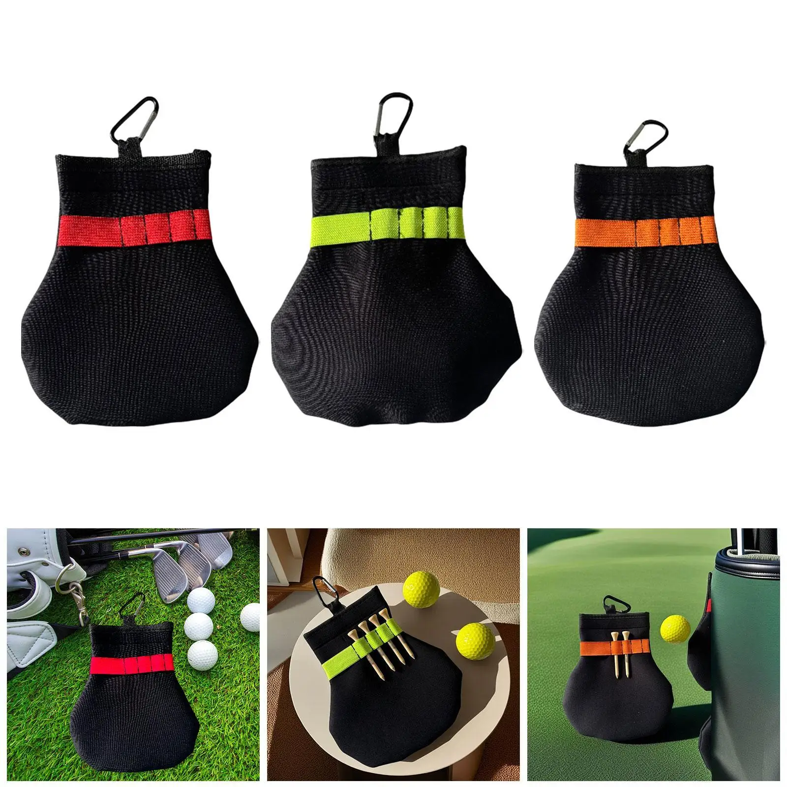 

Golf Balls Storage Bag Storing Sports Equipment Sack Organizer for Men Women