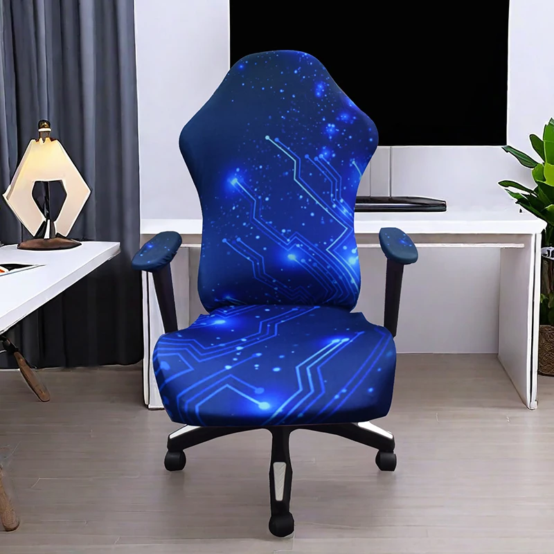 Gaming Chair Cover Elastic Computer Chair Backrest Armrest Cover Set Universal Soft Armchair Seat Covers Protector Slipcover