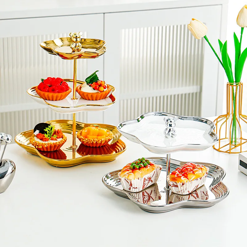 

Легкая роскошная золотая тарелка с фруктами: журнальные столики для дома, гостиной, поднос для конфет и тарелка для закусок