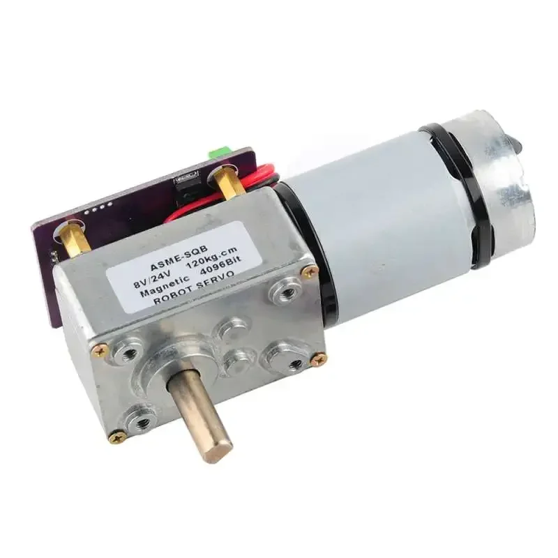 ASME-SQ Magnetic Encoder Servo 360 Degree 120KG 70KG Worm Gear Reduction Servo Motor for Robot Arm Valve Control