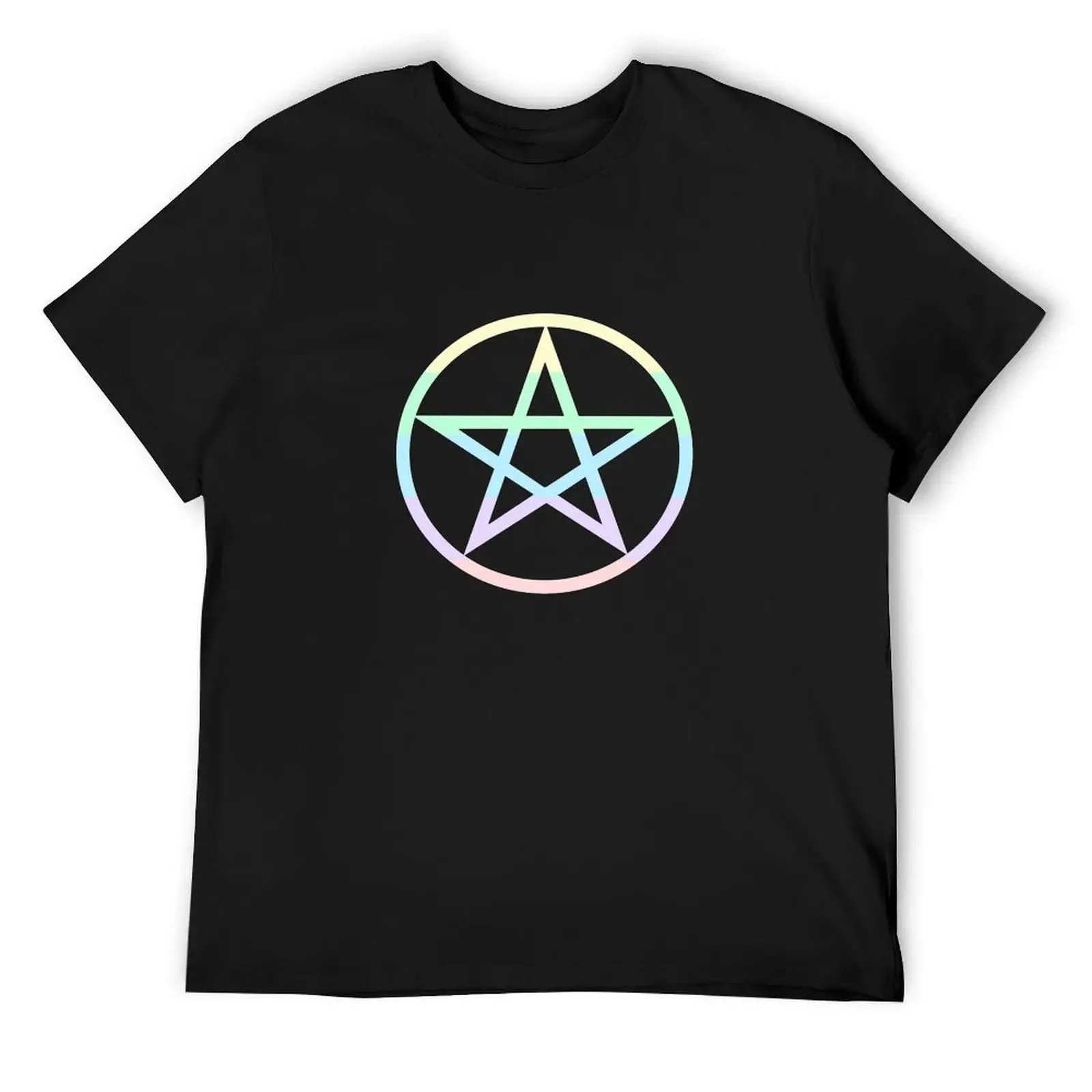 Pastel Goth Pagan Pentagram T-Shirt oversizeds quick-drying summer top plain t shirts men