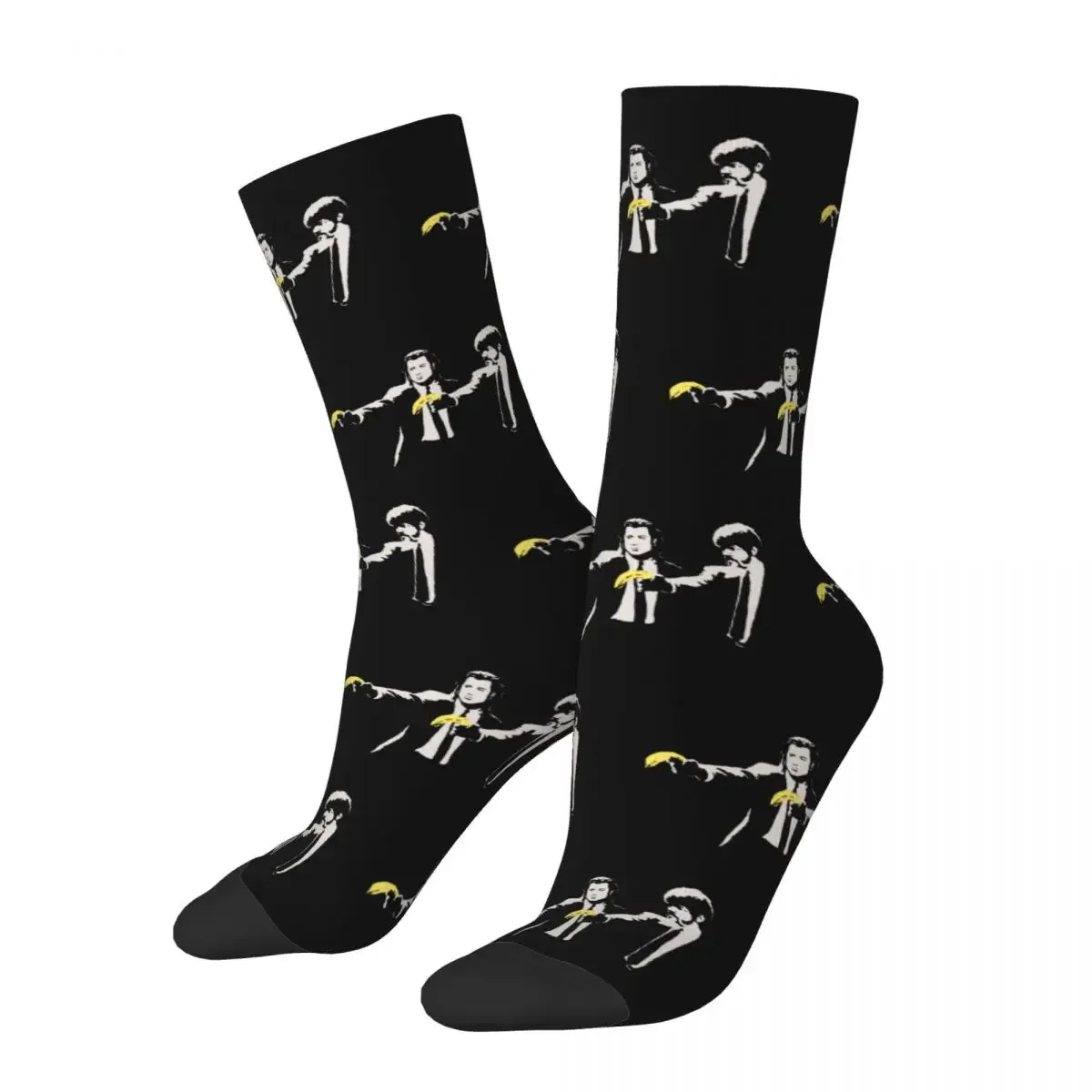 

Autumn Winter Casual Unisex Banana And Quentin Tarantino Pulp Fiction Socks Non-Slip Crew Socks