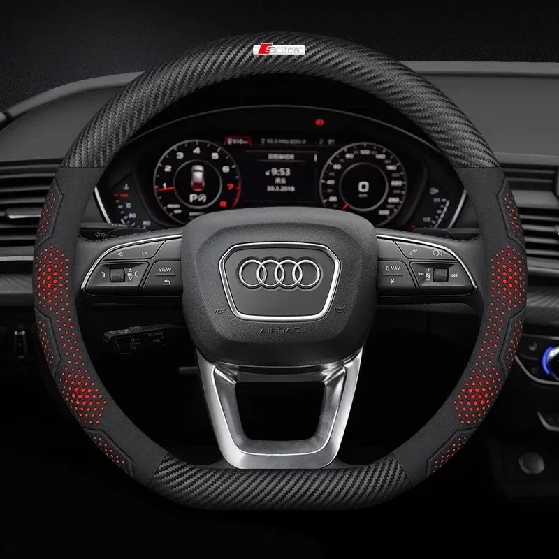 

Car Steering Wheel Cover For Audi ABT A1 A2 A3 A4 A5 A6 A7 A8 Q2 Q3 Q4 Q5 Q7 Q8 TT RS3 RS4 RS5 RS6 RS7 S3 S4 S5 S6 S7 S8 S line