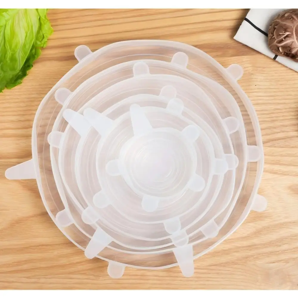 Silicone Six-Piece Set Fresh-Keeping Cover Stretch 6-Piece Set Bowl Cover Refrigerator Microwave Sealed Fresh-Keeping Film