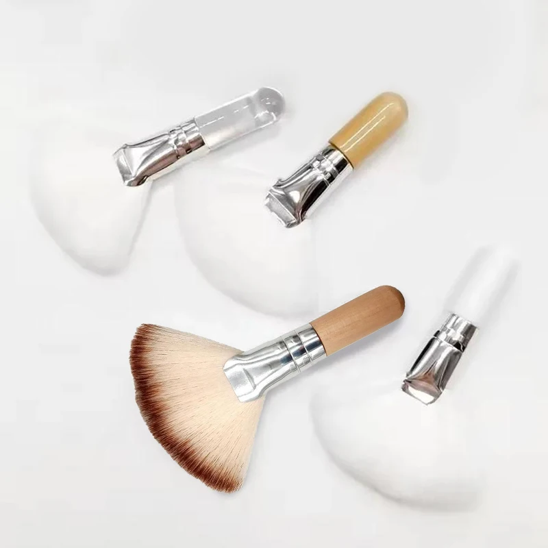 Mini Fan Makeup Brushes Facial Powder Foundation Blusher Concealer Brush Cosmetic Tools Synthetic Fiber Fan Brushes