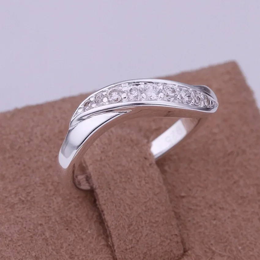 

HOT Women Silver Color Rings Jewelry Beautiful and Charming New Fashion Elegant Holiday Gifts Free Shipping