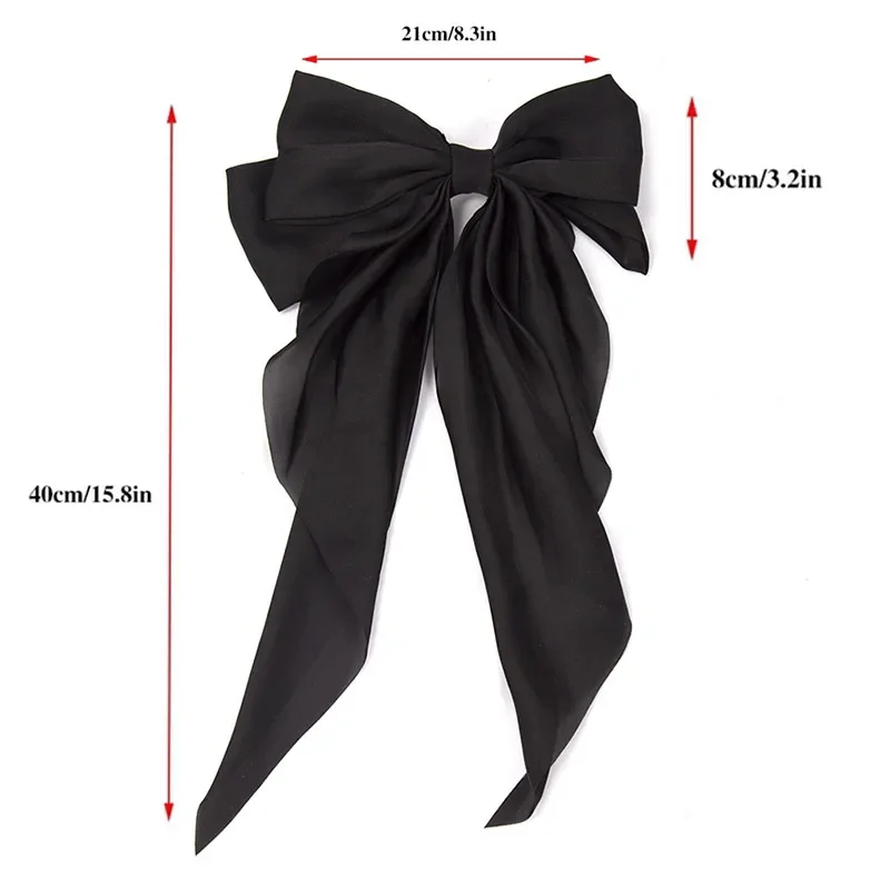 Satin Ribbon Headwear Big Bows Hairpin Spring Clips Hair Accessories for Women Girls Trendy Korean Spring Summer Headwear  2024