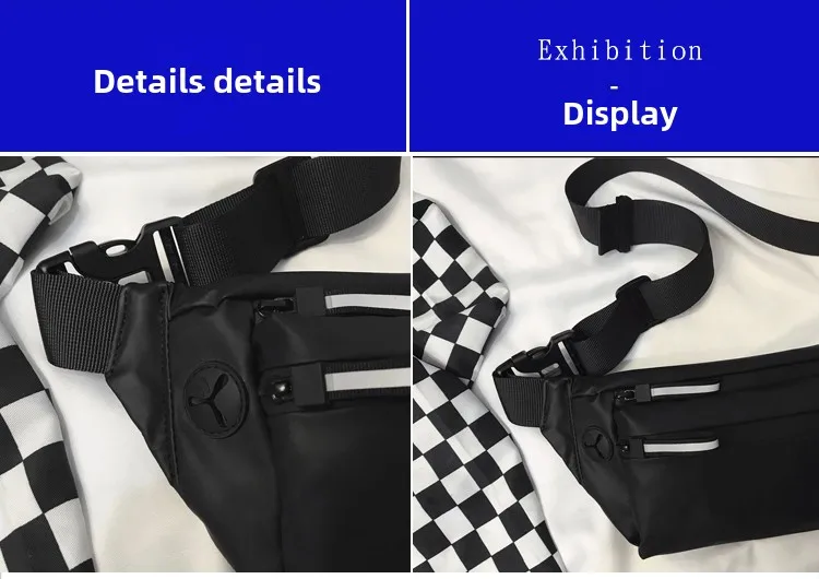 Trendy chest bag, waterproof men's waist bag, cycling leisure sports crossbody bag, trendy brand fanny pack  man bag  bags