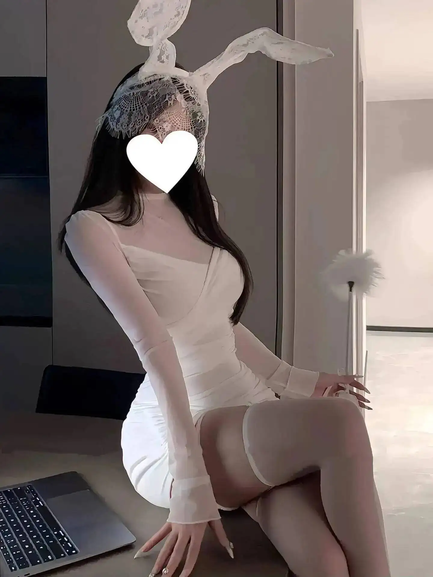 Sexy Pure Desire Battle Robe Mesh Slimming Secretary Outfit Dress Elegant Sexy Sleepwear Mesh Lace Mini Dress Sweet Sheer GUR4