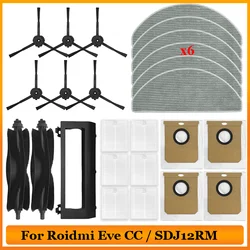 For Roidmi Eve CC / SDJ12RM Robot Vacuum Cleaner Spare Part Main Roller Side Brush Hepa Filter Mop Cloth Dust Bag Accessories