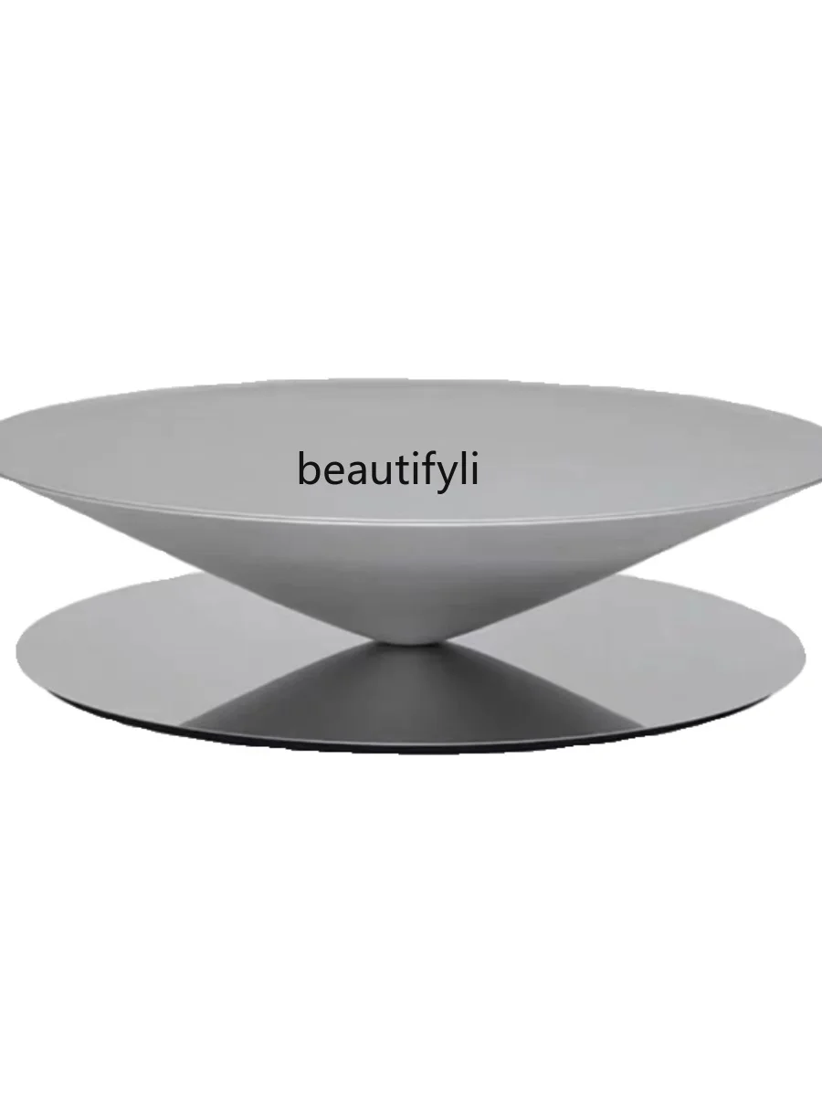 

Italian Simple Design Household Cream round Japanese Entry Lux Coffee Table Living Room Tapered New Style