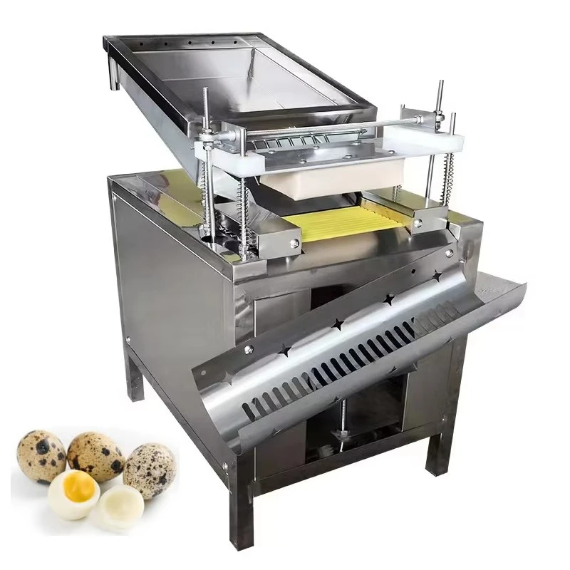 Customized High Efficiency Electric Boiled Quail Egg Shell Breaking Machine / Boiled Quail Egg Peeler Peeling Machine