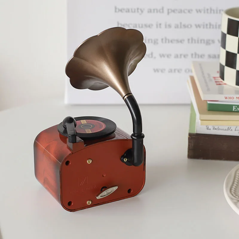 صندوق الموسيقى الفونوغراف العتيق: سحر خالد لديكور المنزل والمكتب - هدية مثالية لأي مناسبة