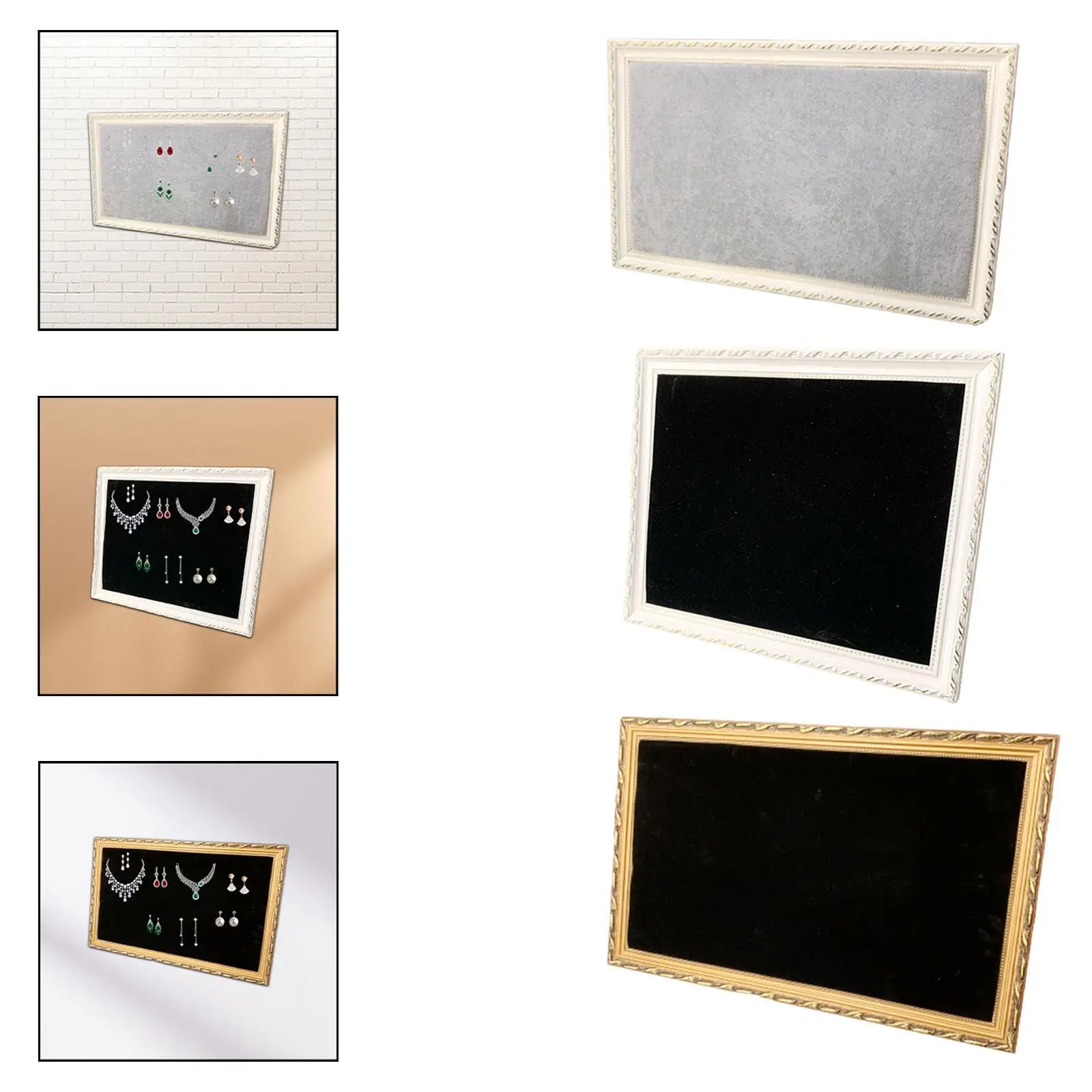 Wall Mounted Jewelry Frame Earring Organizer Stand Wall Hanging Picture Frame