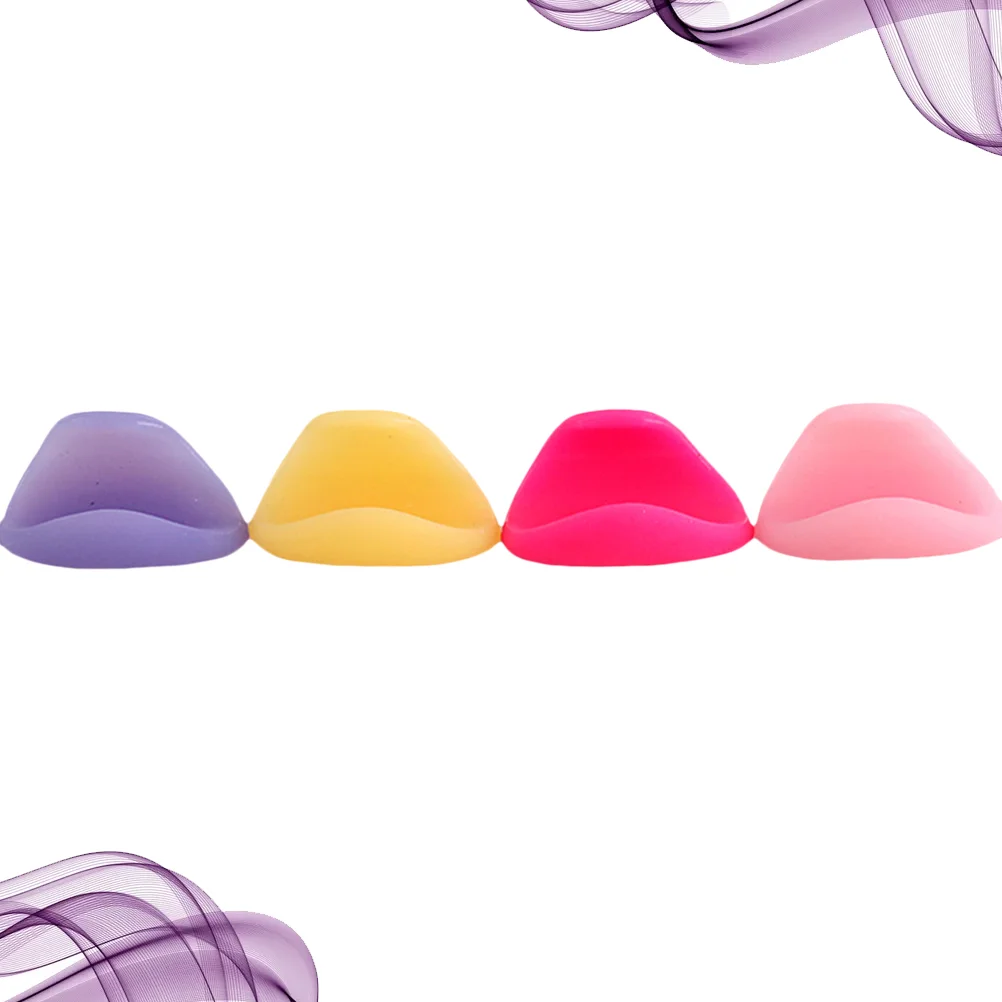 

4pcs Flute Thumb Rest Cushion Finger Protector Finger Cover for Wind Instrument Parts CF50 (Random Color)