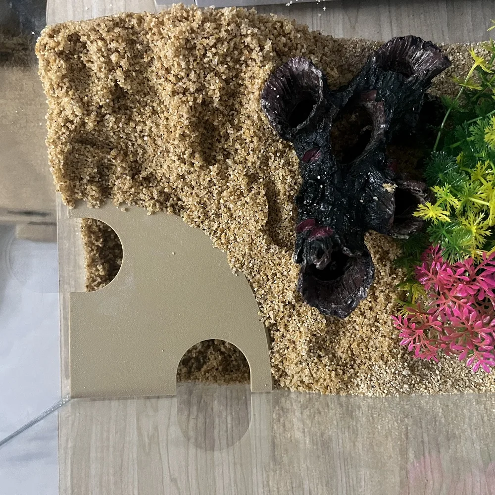 Underground corner tunnel for aquarium cave/ fish tank For Aquatic Pets To Breed Play AndRest Fish Tank Ornaments