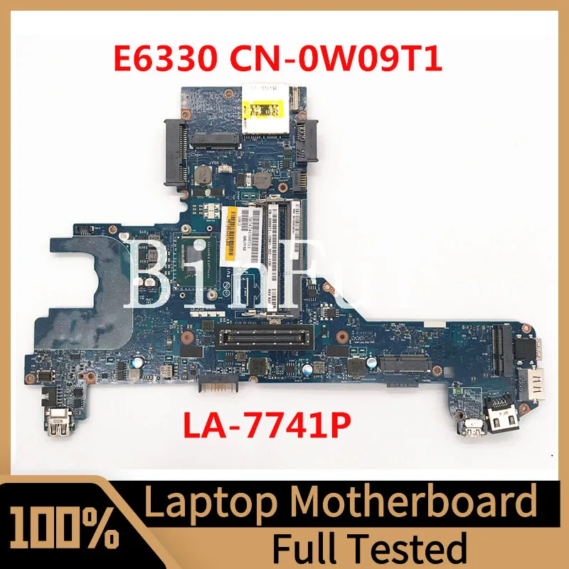 

CN-0W09T1 0W09T1 W09T1 Mainboard For DELL Latitude E6330 Laptop Motherboard QAL70 LA-7741P With SR0MY I5-3320M CPU 100%Tested OK