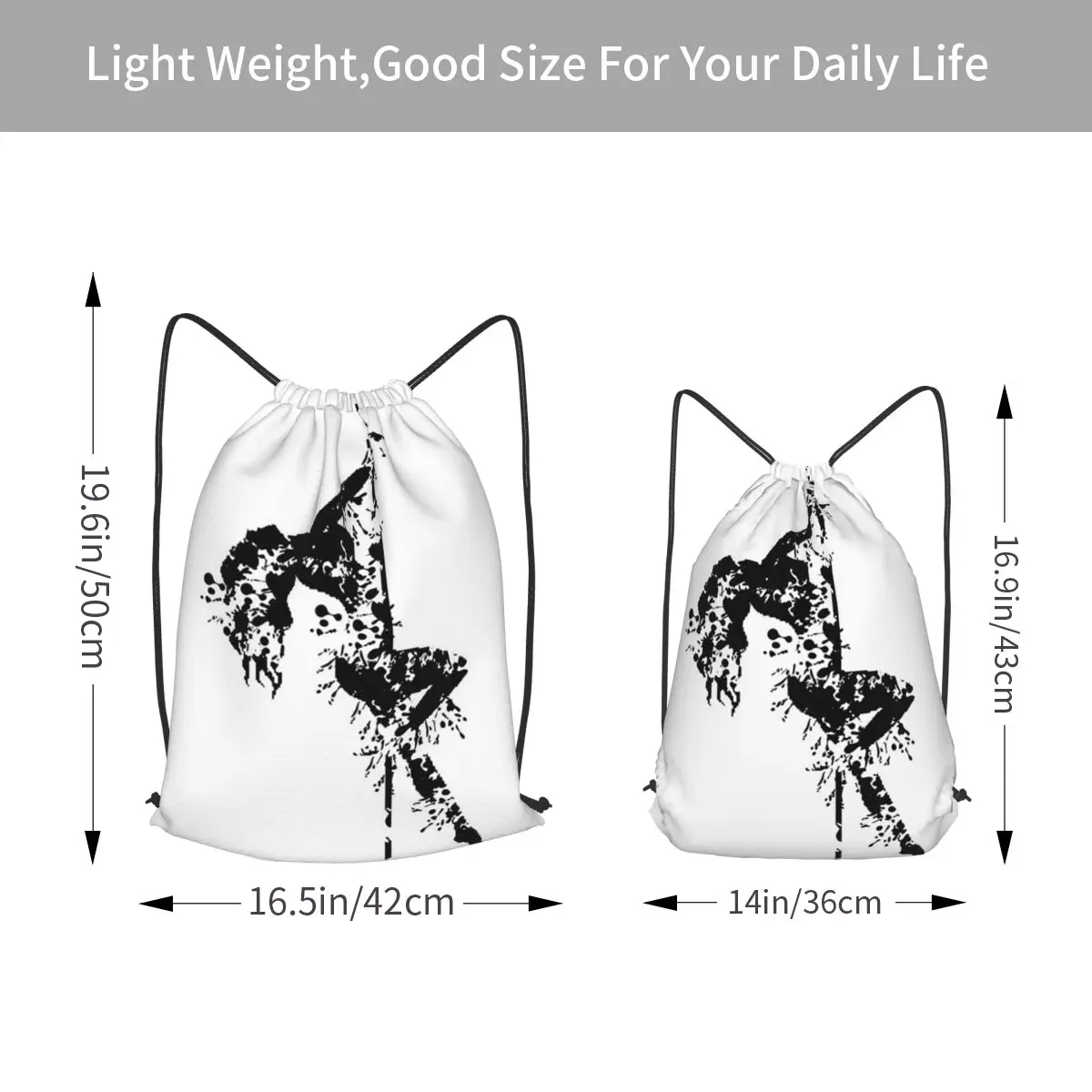 Pole Dance Cool Backpacks Multi-function Drawstring Bags Shoes Bag Book Bags for Man Woman School