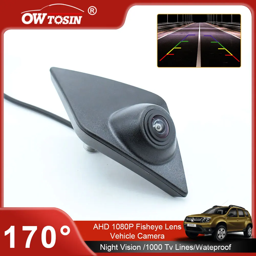 AHD 1080P 170° Vehicle Logo Front View Camera For Renault Captur Scenic Megane Trafic Clio Kadjar Koleos Arkana Car Camera