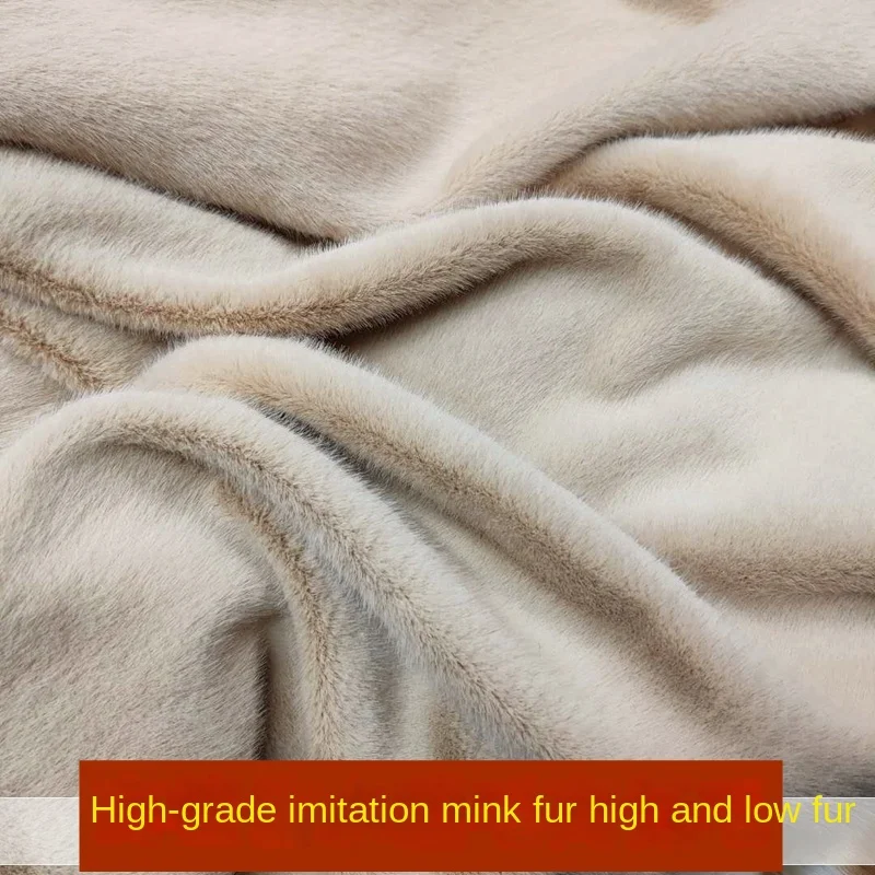 Plush Fabric Imitation Mink Velvet Rabbit Hair Fur Cloth New Autumn and Winter Styles for Clothing Diy Sewing By The Meter