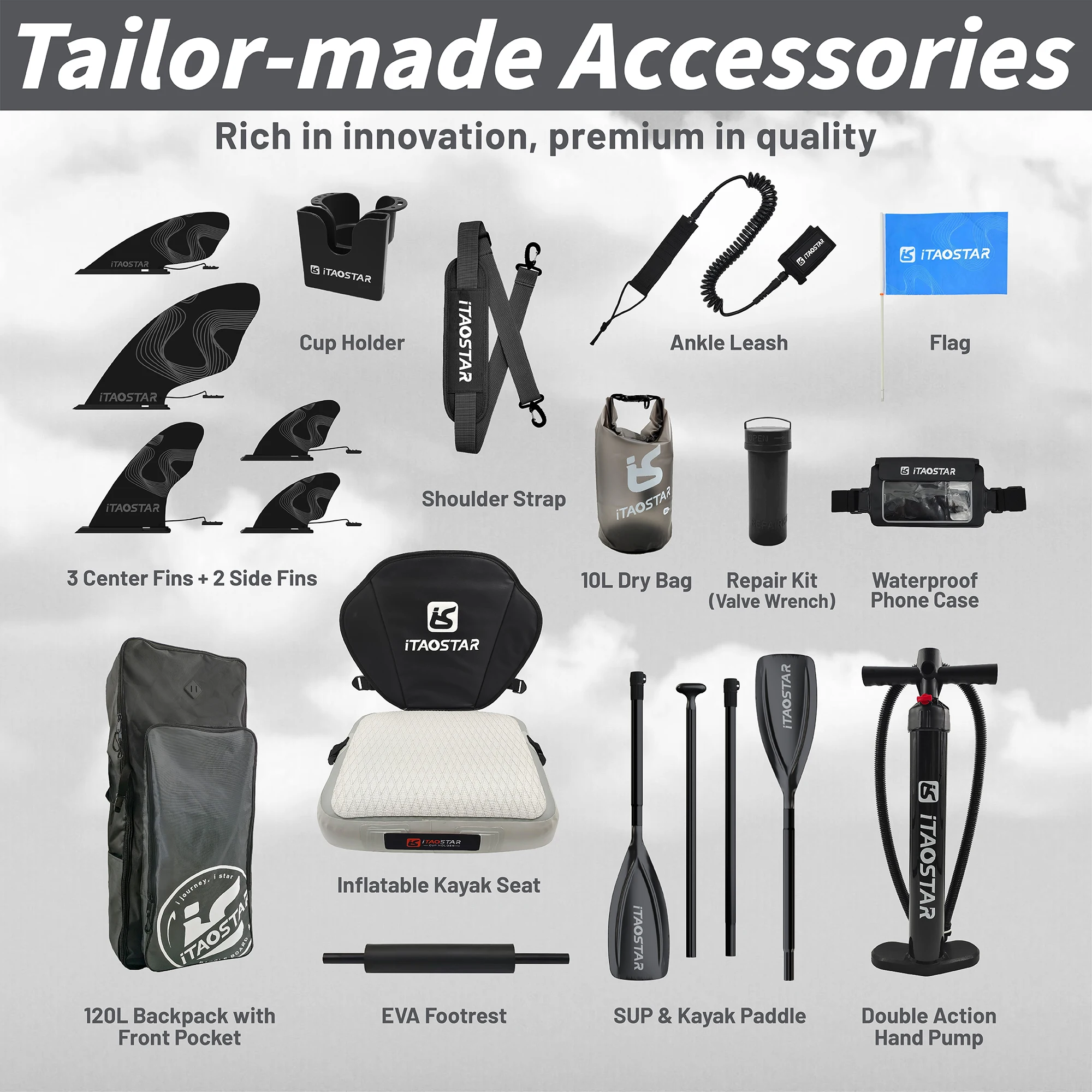 Stand up Fishing Paddle Board Soft Surfboard Surfing Inflatable Kayak sup Paddleboard with Seat