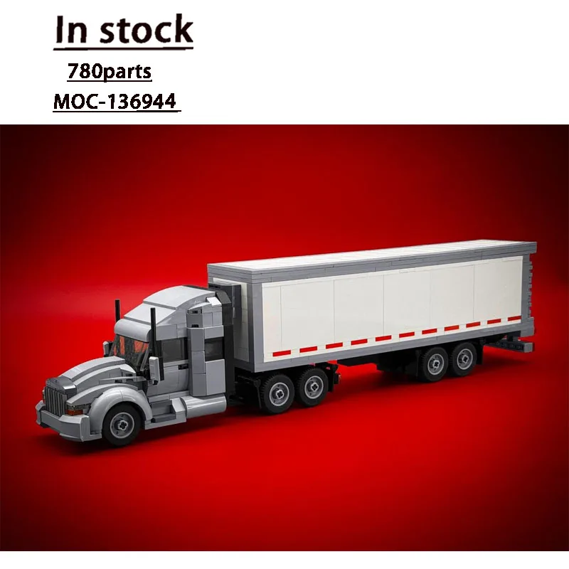 

MOC-136944 Новый классический грузовой транспортный контейнер, модель строительных блоков, 780, детали, игрушка в подарок на день рождения для мальчиков и детей