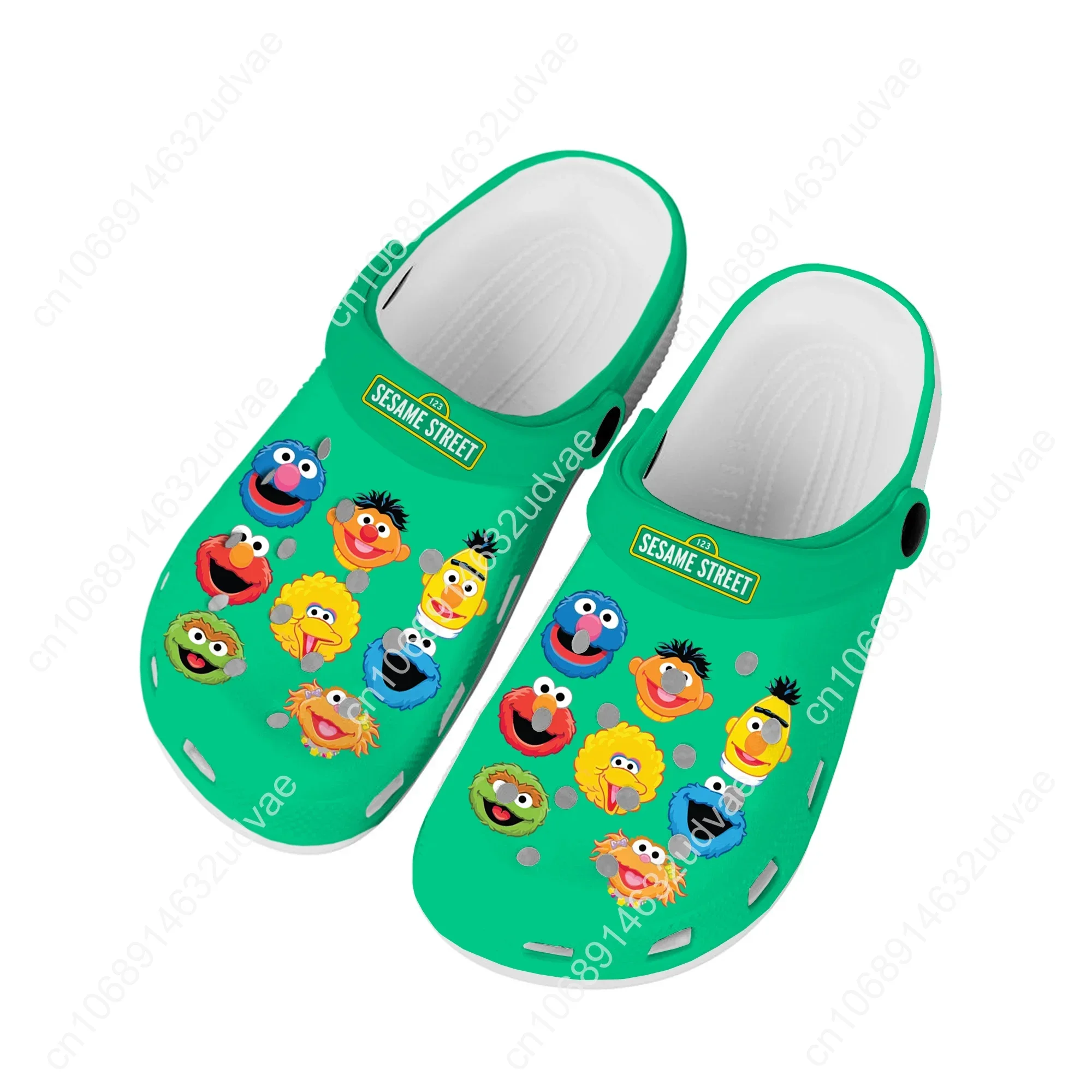 S-Sesame Cartoon E-Elmo Home Clogs Custom Water Shoes Mens Womens Teenager Shoe S-Street Garden Clog Beach Hole Slippers