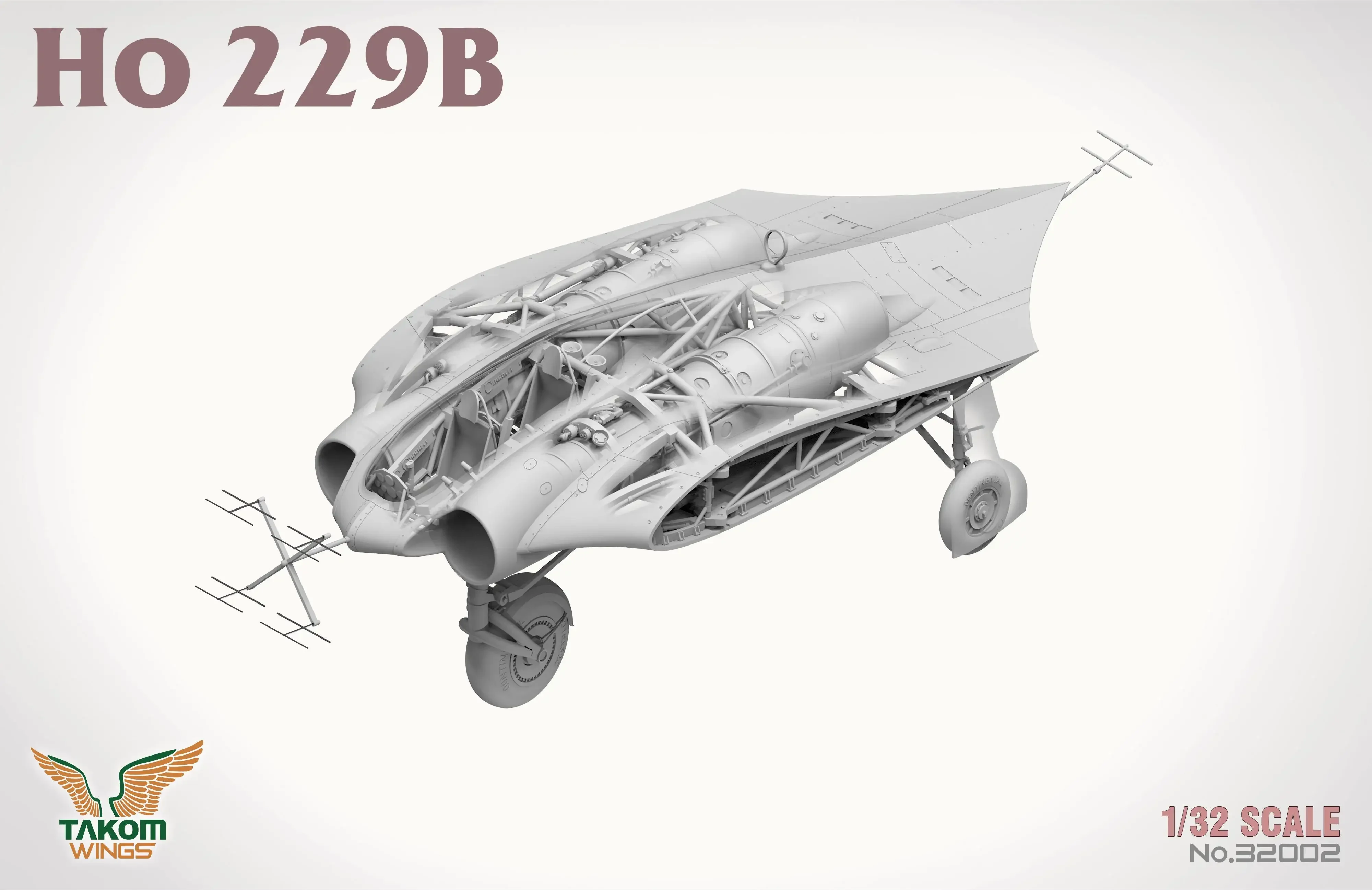 TAKOM 32002 Kit modello 1/32 Horten Ho229B (con due soldati)