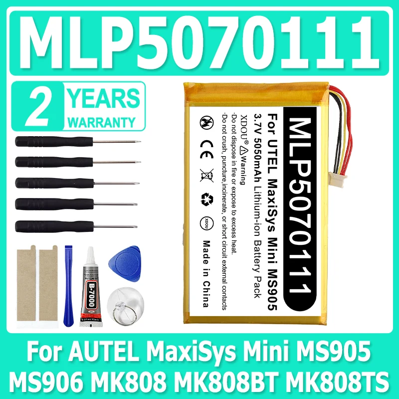 100% New Battery For Autel MLP5070111 MaxiSys Mini MS905 MS906 MY905 MK808MK808BT MK808TS MP808 MP808TS DS808