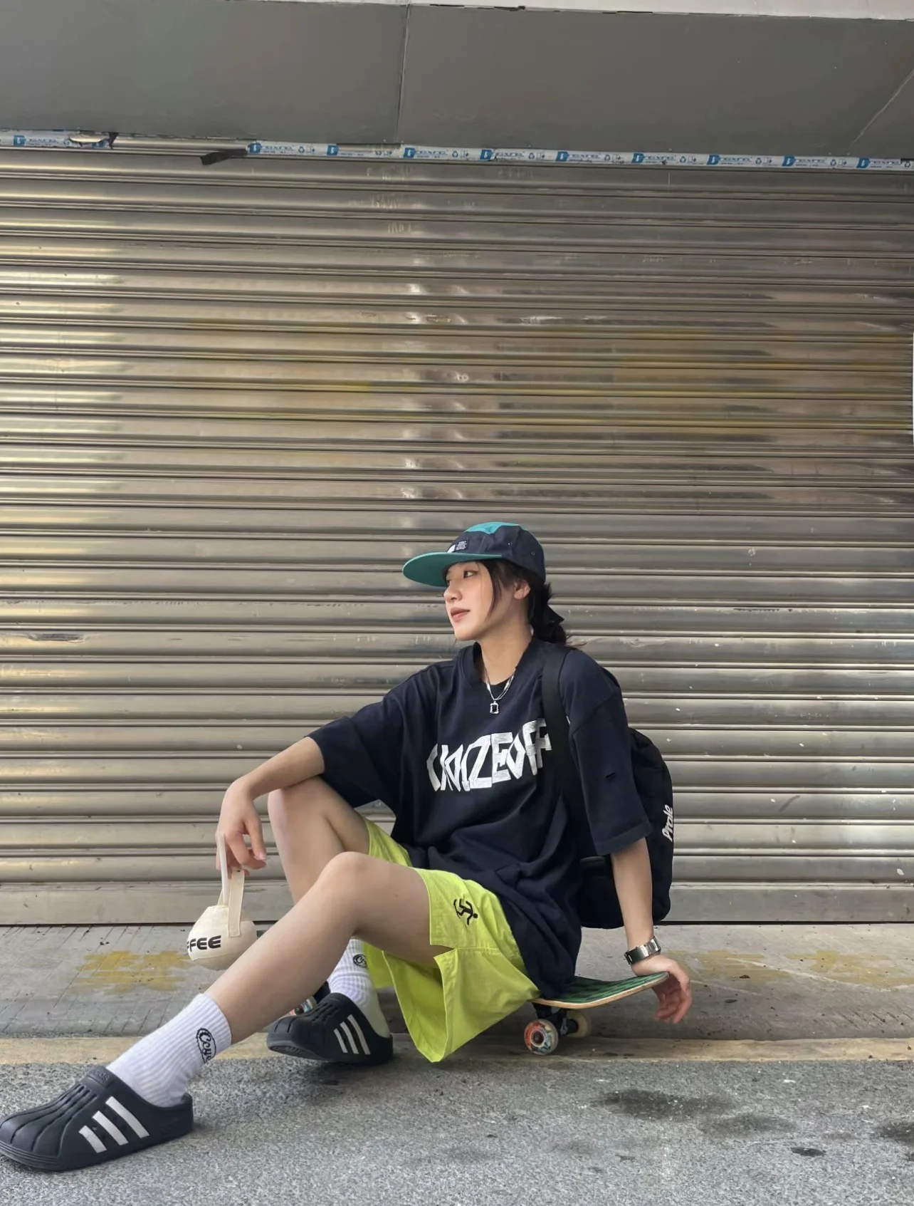 Qui Dry American Fluorescent een Casual orts Pantaloni da uomo Hip Hop sottili e larghi sportivi a gamba dritta a cinque quarti