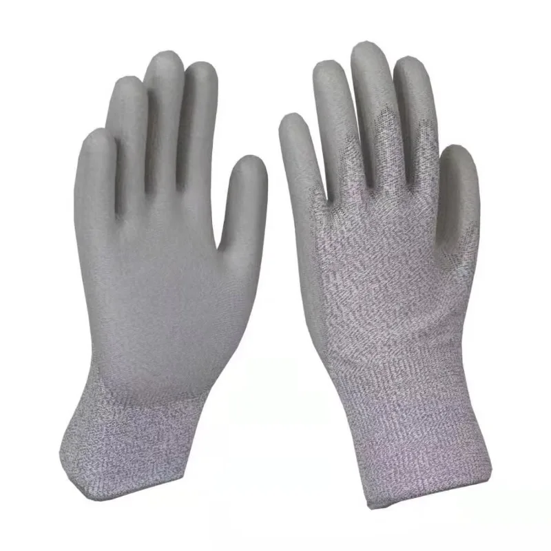 

Anti-cut Pu Dipped Gloves Level 5 Protection Kitchen Gardening Woodworking Brewery Glass Factory Gloves