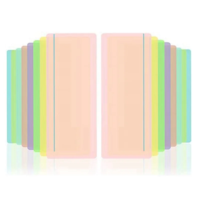 48 Pieces Guided Reading Highlight Strips Colored Overlays Bookmark Reading Tracking Rulers With Line For Dyslexia, ADHD