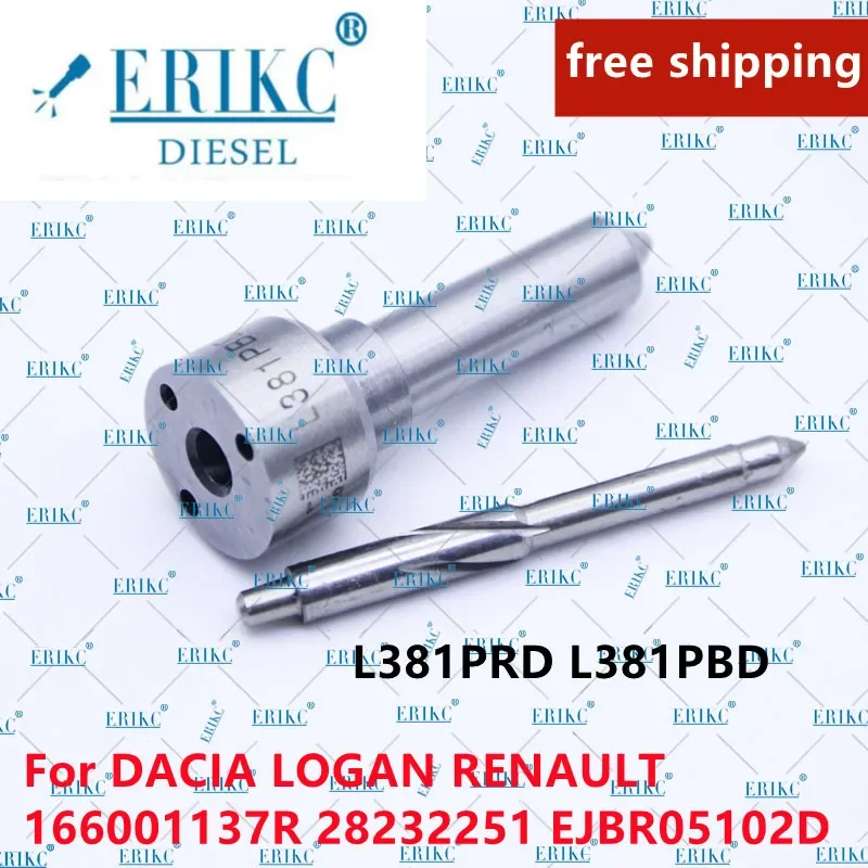 

ERIKC 4 Pcs L381PRD L381PBD L381 PBD Diesel Nozzle For DACIA LOGAN RENAULT 166001137R 28232251 EJBR05102D