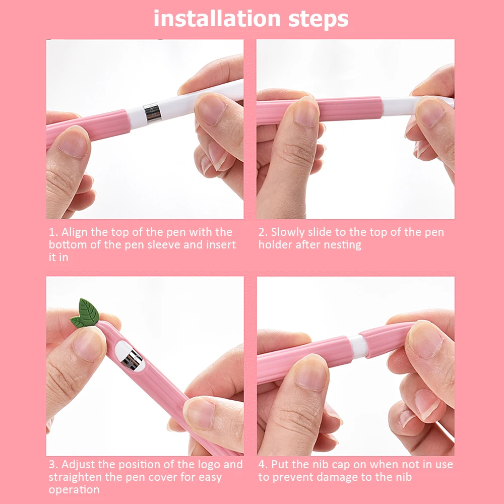 Cute fruit Silicone Pencil Case For Apple iPad Pencil 1st 2nd generation Protective Cover Tablet Touch Pen Suits for iPencil 1 2