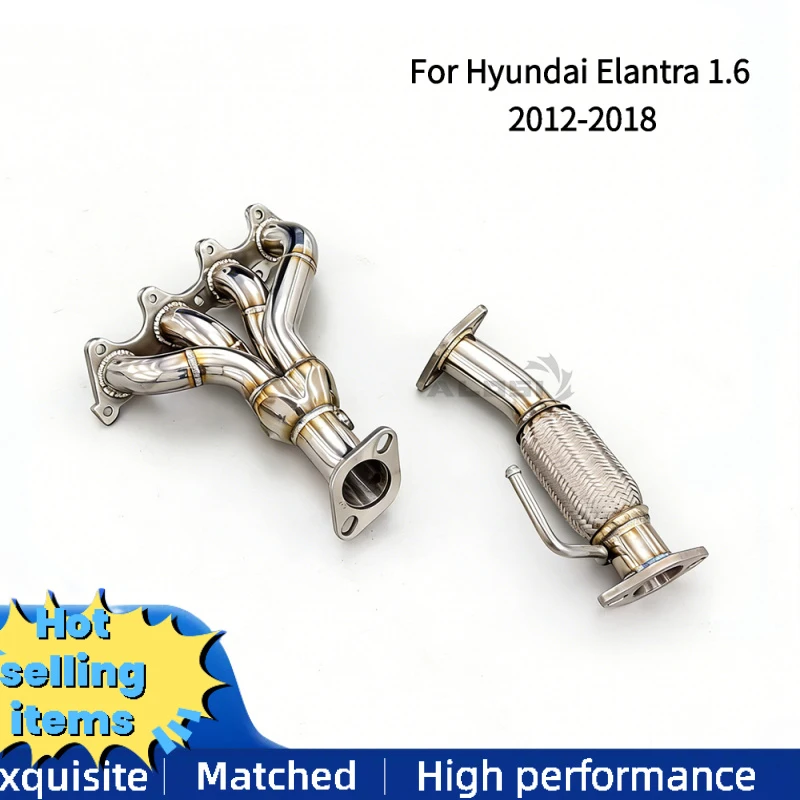 

Exhaust Manifold for Hyundai Elantra 1.6 2012-2018 High Performance Header Exhaust Front Pipe Ss304 Exhaust Downpipe