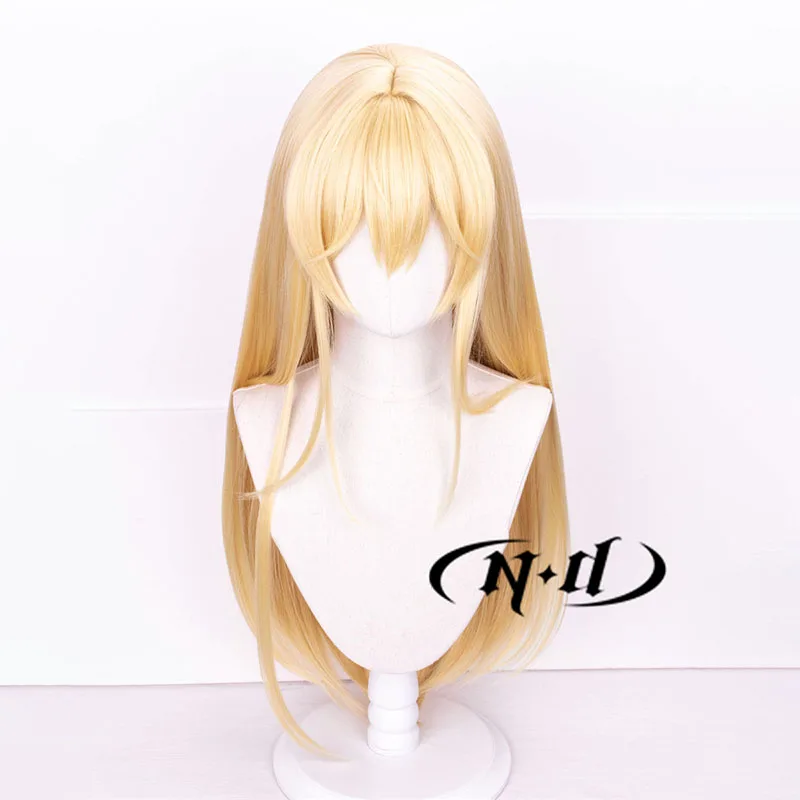 ND Rupee Winter Shopper Cosplay Pruiken Nikke Godin van de Overwinning Cosplay Lang Blond Haar Pruiken voor Game Comic Con Coser Synthetische