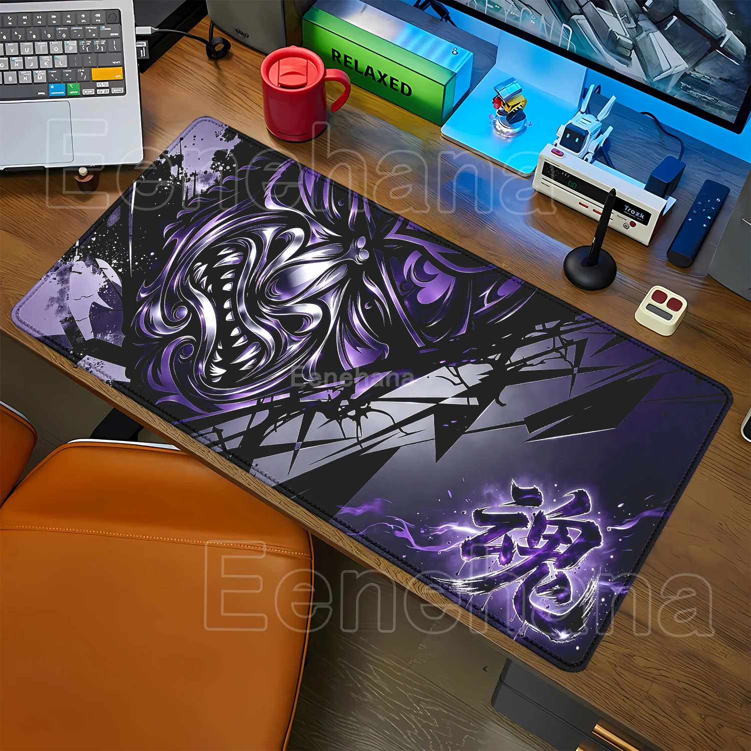 Larger Ghost Face Non-slip Base Mouse Pad HD Printing Japanese Samurai Devil Mask PC Office Accessories Gaming Overlock Desk Mat