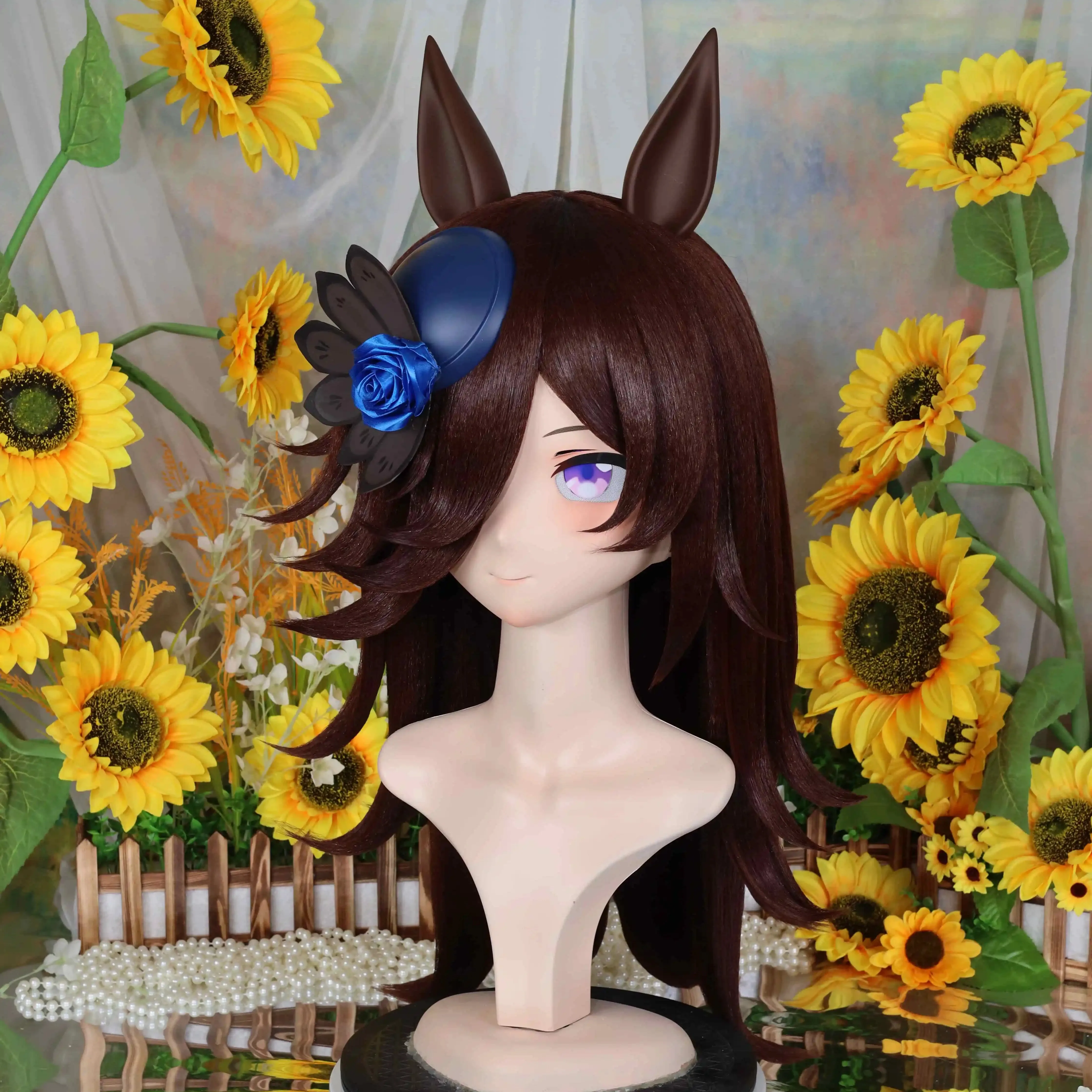 Kigurumi Mi Bath NFD Full Headband Lock Cosplay Headshell Props Costume Anime Game