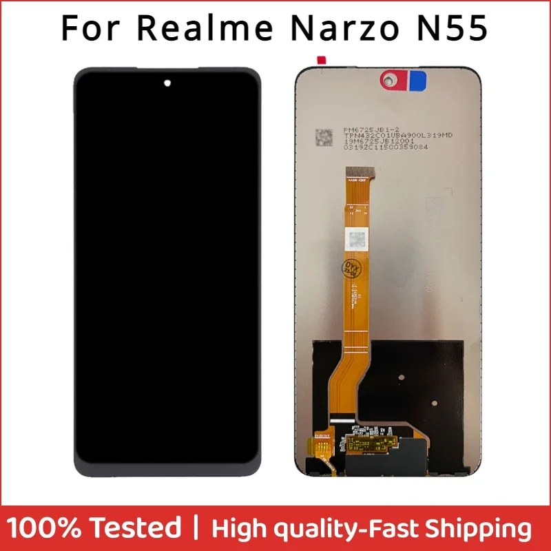 

6,72 "IPS для Realme Narzo N55 ЖК-дисплей с цифровым преобразователем сенсорного экрана в сборе