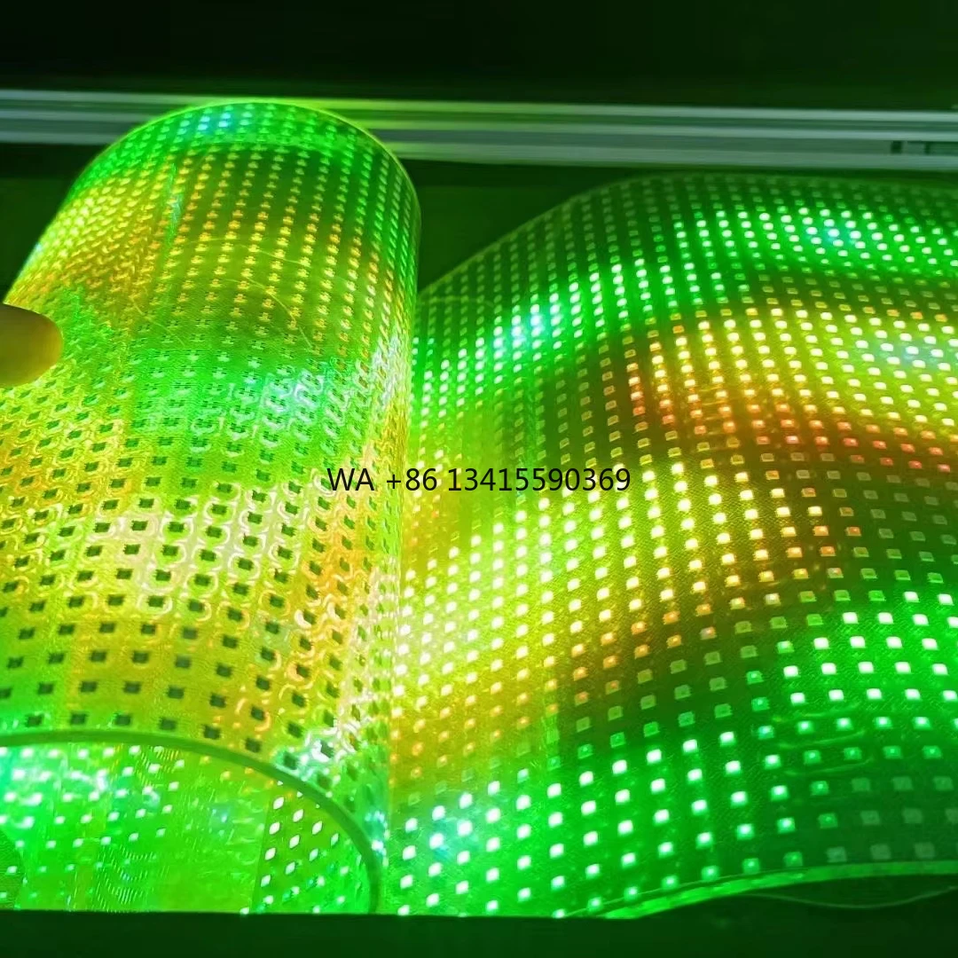 

High Transparency Flexible Transparent Led Film Stick on the Glass for Advertising Billboard P6 DC5V WE2121RGB 16bit