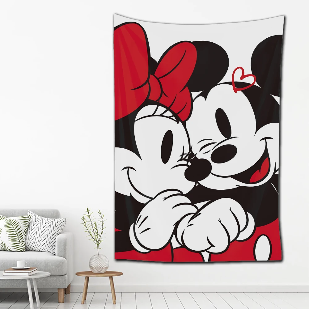 

Anime Mickeys Mouses Tapestry Decoration Flag Girls Boys Birthday Gift Dormitory Living Room Wall Hanging Bedroom Wall Carpets