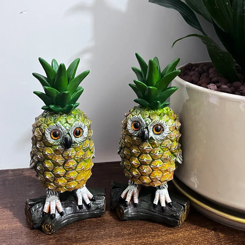 

Cute Pineapple owl Halloween Decorations Gardening Supplies Statue Home Garden Outdoor Patio Exterior Decorations Crafts Gift