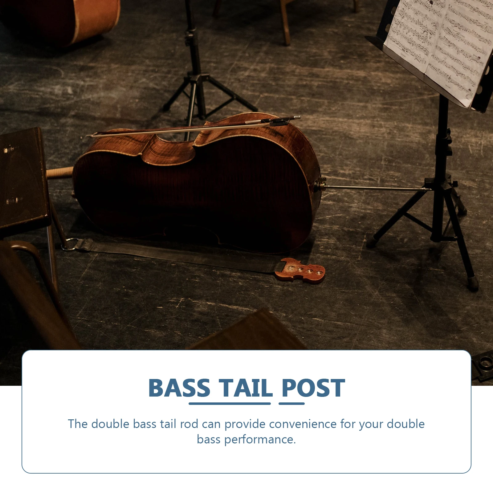 

1Pcs Premium Material Double Bass Tail Rod Sturdy Accessory for Beginners and Professionals Enhance Sound Conduction Black
