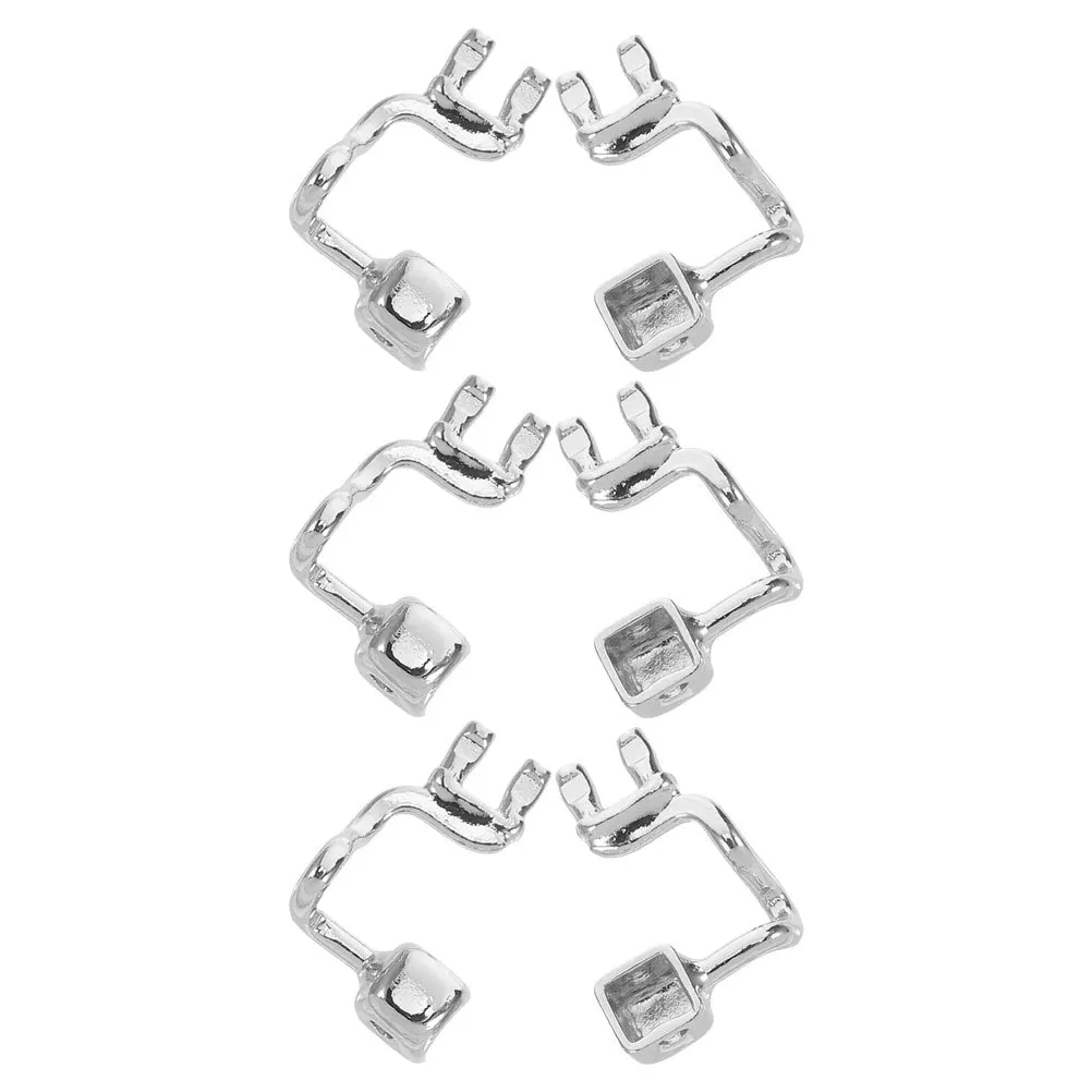 

3Pairs Eyeglass Nose Pad Holder Bridge Screw-in Metal Anti-Slip Support Replacement Glasses Sunglasses Repair Parts