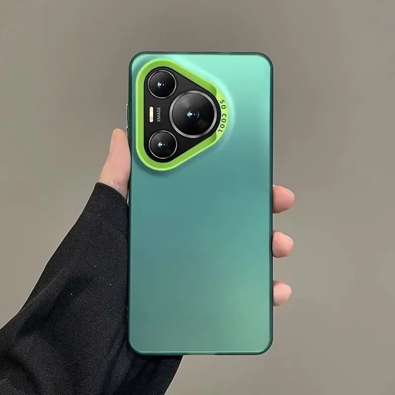 حافظة لهاتف هواوي بورا 70 الترا بورا 70 برو بورا 70 + بلس غطاء معدني غير لامع من الجلد أورورا