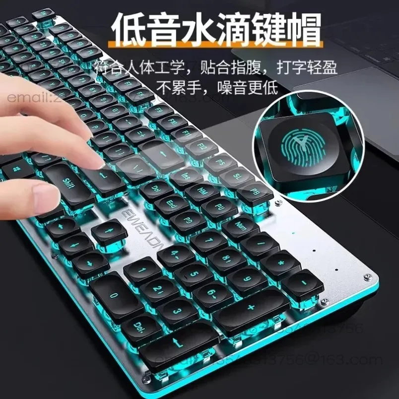 

Original X7S Wireless Keyboard Mouse Set Silent Office Gaming Computer Mechanical Rechargeable Bluetooth Keys and Mice