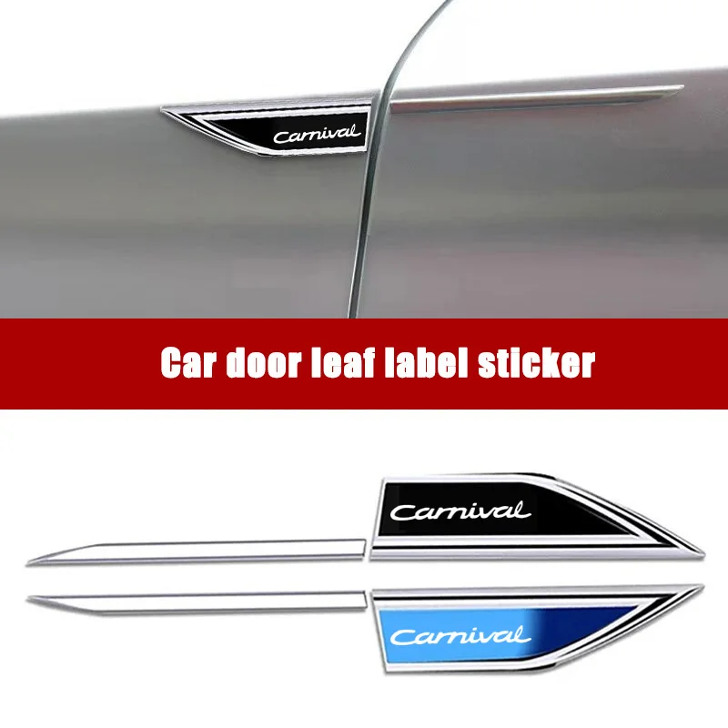 

Car Door Side Fender Blade Decal Sticker 3D Metal Car Body Protective Sticker For KIA Sedona Carnival 1998-2012 2013 2014 2015