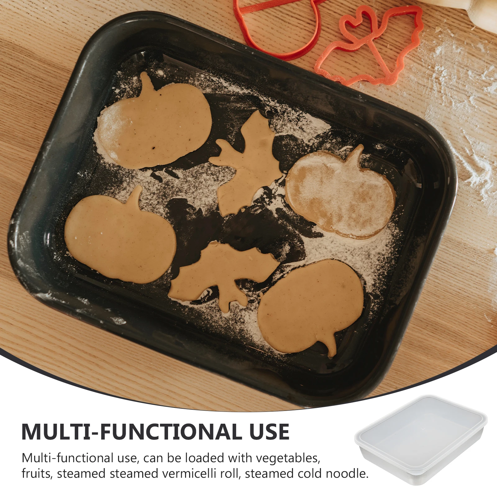 

1 set Baking Tray Fresh Keeping Box Cake Pans Roaster Food Containers Lids Stainless Steel High Quality Vegetable Fruit