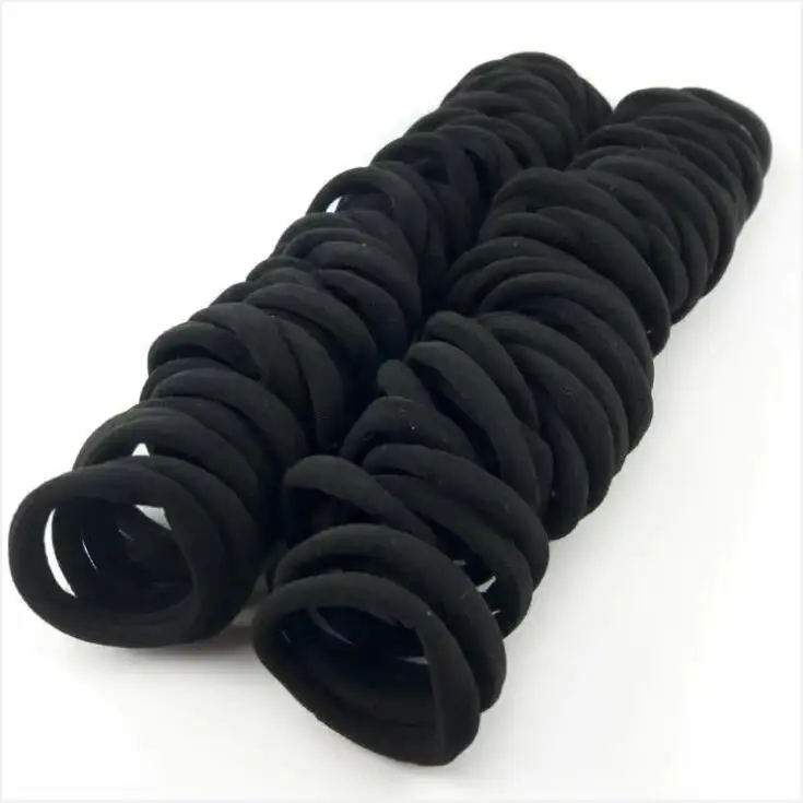 

5000 Pcs/Lot Wholesale Girls Hair Ties Ponytail Holder Black Rubber Band Headband Elastic Hair Band For Women Accessories