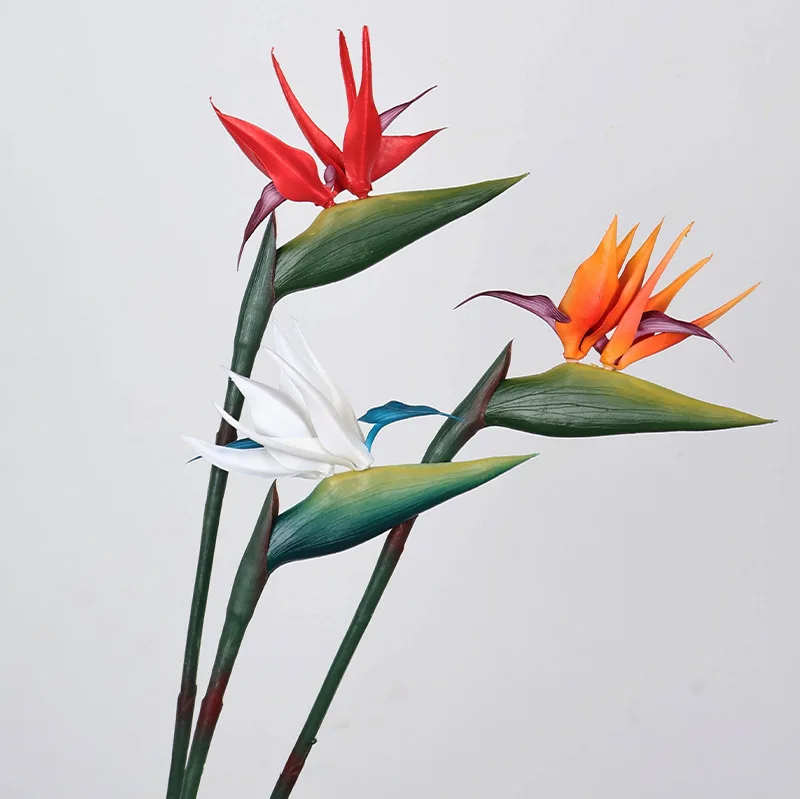 33 Inch Artificial Bird Of Paradise Plant Single Stem Faux Tropical Flower For Home Decoration And Floral Arrangement - view 6